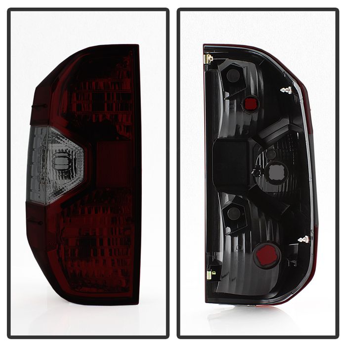 Xtune, Xtune Tail Lights Toyota Tundra (14-19) [OEM Style] Chrome Housing | Red Smoked Lens